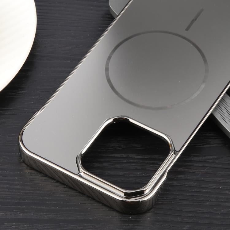 For iPhone 15 Pro Electroplating Frameless Frosted Anti-Glare PC MagSafe Phone Case(Titanium Gray) - iPhone 15 Pro Cases by buy2fix | Online Shopping UK | buy2fix