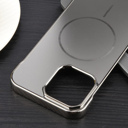 For iPhone 15 Pro Electroplating Frameless Frosted Anti-Glare PC MagSafe Phone Case(Titanium Gray) - iPhone 15 Pro Cases by buy2fix | Online Shopping UK | buy2fix