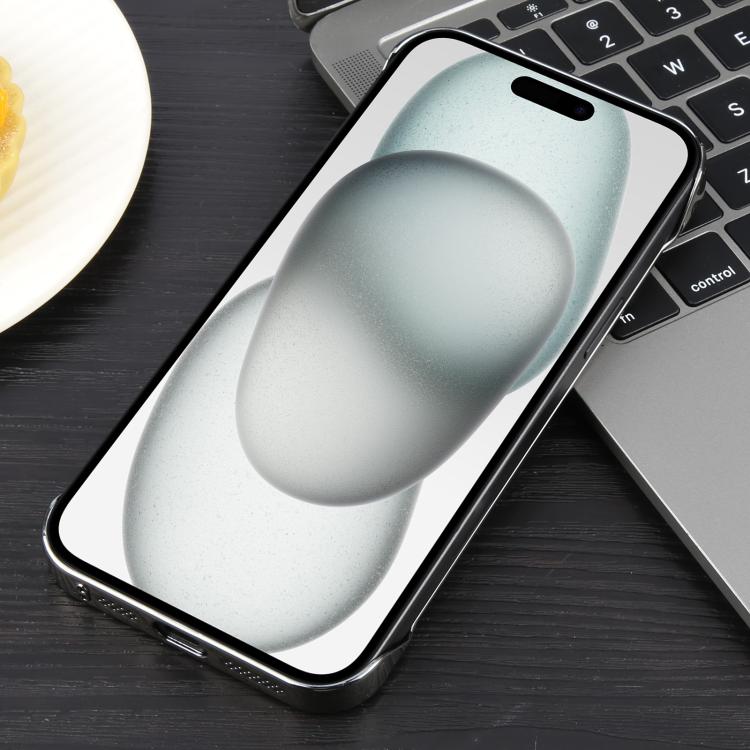 For iPhone 15 Electroplating Frameless Frosted Anti-Glare PC MagSafe Phone Case(Titanium Gray) - iPhone 15 Cases by buy2fix | Online Shopping UK | buy2fix