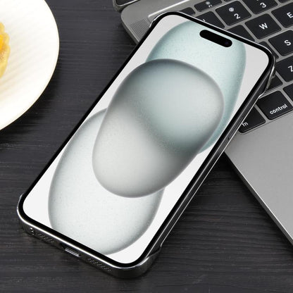 For iPhone 15 Electroplating Frameless Frosted Anti-Glare PC MagSafe Phone Case(Titanium Gray) - iPhone 15 Cases by buy2fix | Online Shopping UK | buy2fix