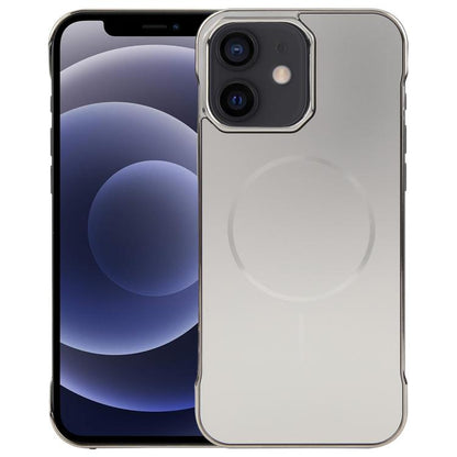 For iPhone 12 / 12 Pro Electroplating Frameless Frosted Anti-Glare PC MagSafe Phone Case(Titanium Gray) - iPhone 12 / 12 Pro Cases by buy2fix | Online Shopping UK | buy2fix