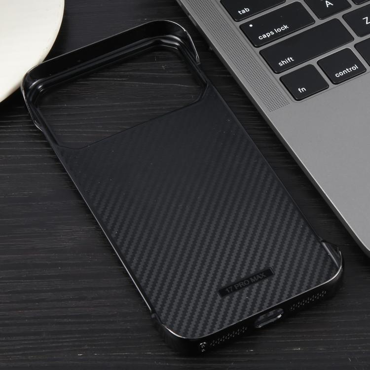 For iPhone 17 Pro Max Electroplating Frameless Frosted Anti-Glare PC MagSafe Phone Case(Black) - iPhone 17 Pro Max Cases by buy2fix | Online Shopping UK | buy2fix
