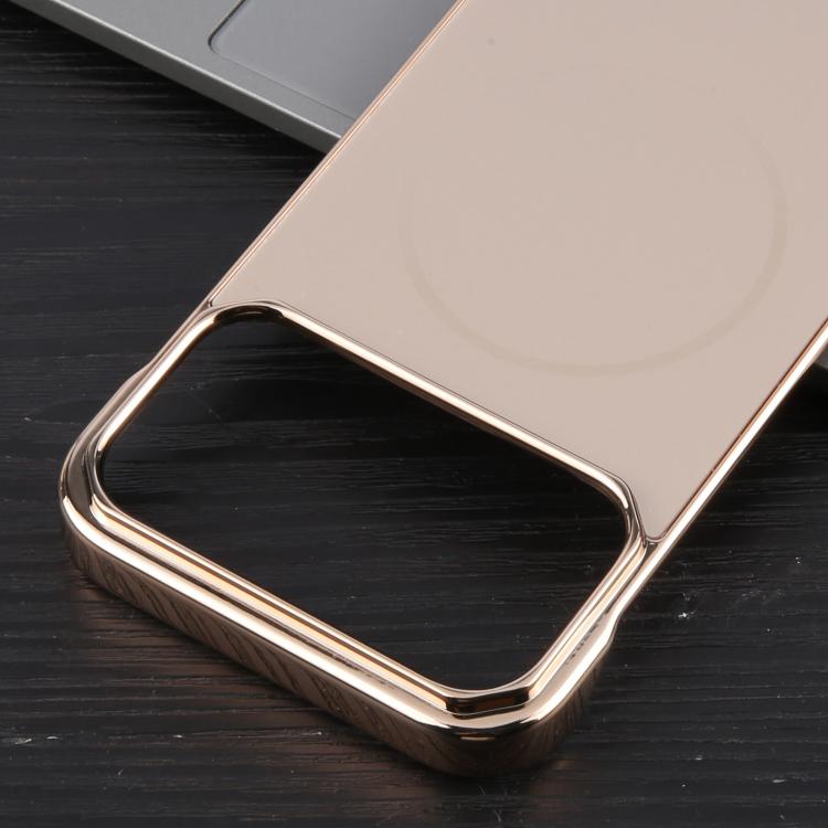 For iPhone 17 Pro Electroplating Frameless Frosted Anti-Glare PC MagSafe Phone Case(Desert Gold) - iPhone 17 Pro Cases by buy2fix | Online Shopping UK | buy2fix