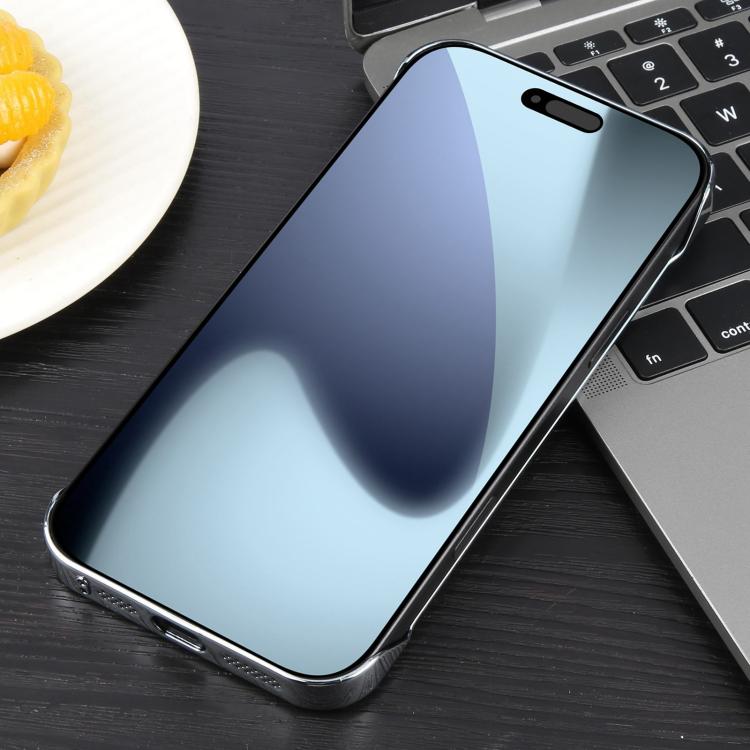 For iPhone 17 Pro Electroplating Frameless Frosted Anti-Glare PC MagSafe Phone Case(Silver White) - iPhone 17 Pro Cases by buy2fix | Online Shopping UK | buy2fix