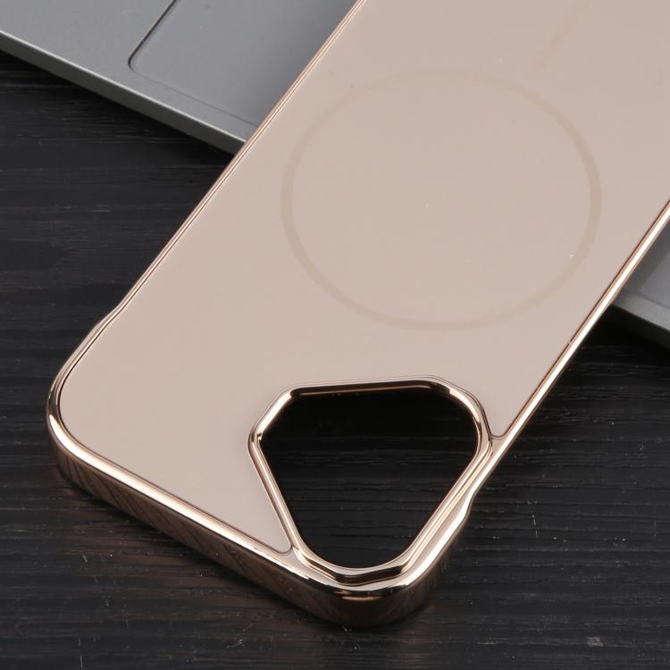 For iPhone 17 Electroplating Frameless Frosted Anti-Glare PC MagSafe Phone Case(Desert Gold) - iPhone 17 Cases by buy2fix | Online Shopping UK | buy2fix