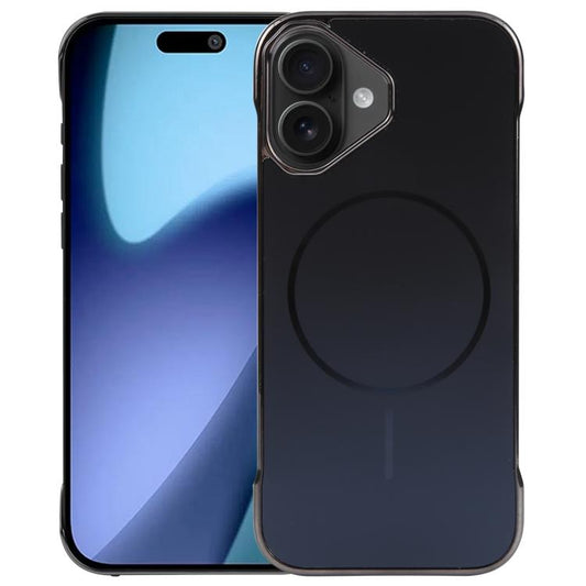 For iPhone 17 Electroplating Frameless Frosted Anti-Glare PC MagSafe Phone Case(Black) - iPhone 17 Cases by buy2fix | Online Shopping UK | buy2fix