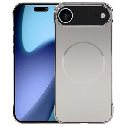 For iPhone 17 Air Electroplating Frameless Frosted Anti-Glare PC MagSafe Phone Case(Titanium Gray) - iPhone 17 Air Cases by buy2fix | Online Shopping UK | buy2fix