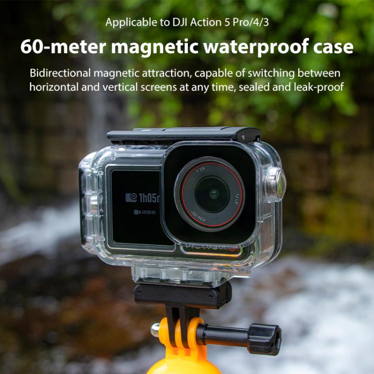 For DJI Osmo Action 5 Pro Magnetic 60m Waterproof Case Diving Waterproof Case - Case & Bags by buy2fix | Online Shopping UK | buy2fix