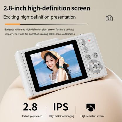V5 64MP Retro Digital Camera 4K Recording 180 Flip Screen, Style:Large Lens(Black) - Children Cameras by buy2fix | Online Shopping UK | buy2fix