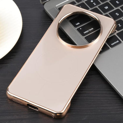 For Huawei Mate 60 Pro Electroplating Frameless Frosted Anti-Glare PC MagSafe Phone Case(Desert Gold) - Huawei Cases by buy2fix | Online Shopping UK | buy2fix