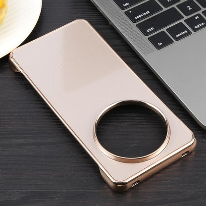 For Huawei Mate 60 Pro Electroplating Frameless Frosted Anti-Glare PC MagSafe Phone Case(Desert Gold) - Huawei Cases by buy2fix | Online Shopping UK | buy2fix
