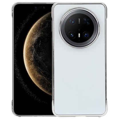 For Huawei Mate 70 Pro Electroplating Frameless Frosted Anti-Glare PC MagSafe Phone Case(Silver White) - Huawei Cases by buy2fix | Online Shopping UK | buy2fix
