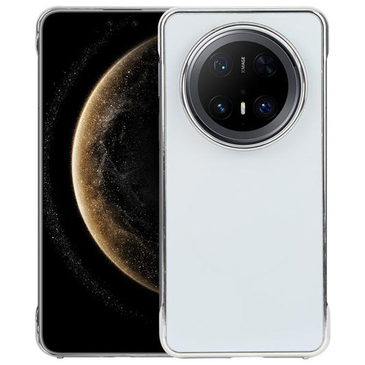 For Huawei Mate 70 Pro Electroplating Frameless Frosted Anti-Glare PC MagSafe Phone Case(Silver White) - Huawei Cases by buy2fix | Online Shopping UK | buy2fix