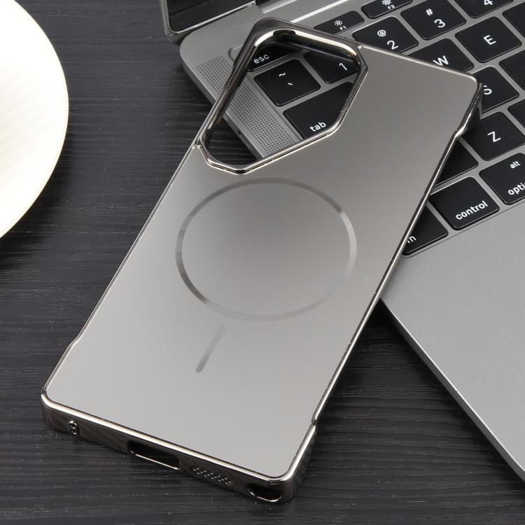 For Samsung Galaxy S22 Ultra 5G Electroplating Frameless Frosted Anti-Glare PC MagSafe Phone Case(Titanium Gray) - Galaxy S22 Ultra 5G Cases by buy2fix | Online Shopping UK | buy2fix