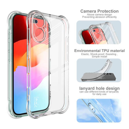 For iPhone 17 imak Shockproof Airbag TPU Phone Case(Transparent) - iPhone 17 Cases by imak | Online Shopping UK | buy2fix