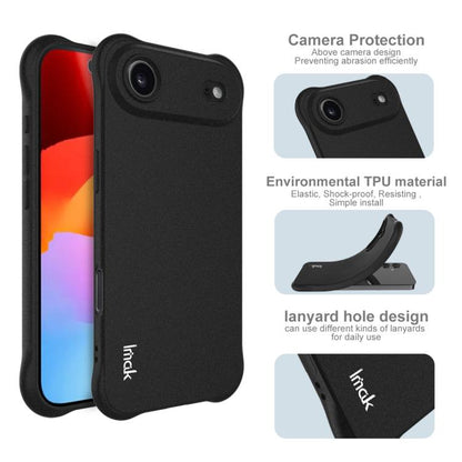 For iPhone 17 Air imak Shockproof Airbag TPU Phone Case(Matte Black) - iPhone 17 Air Cases by imak | Online Shopping UK | buy2fix