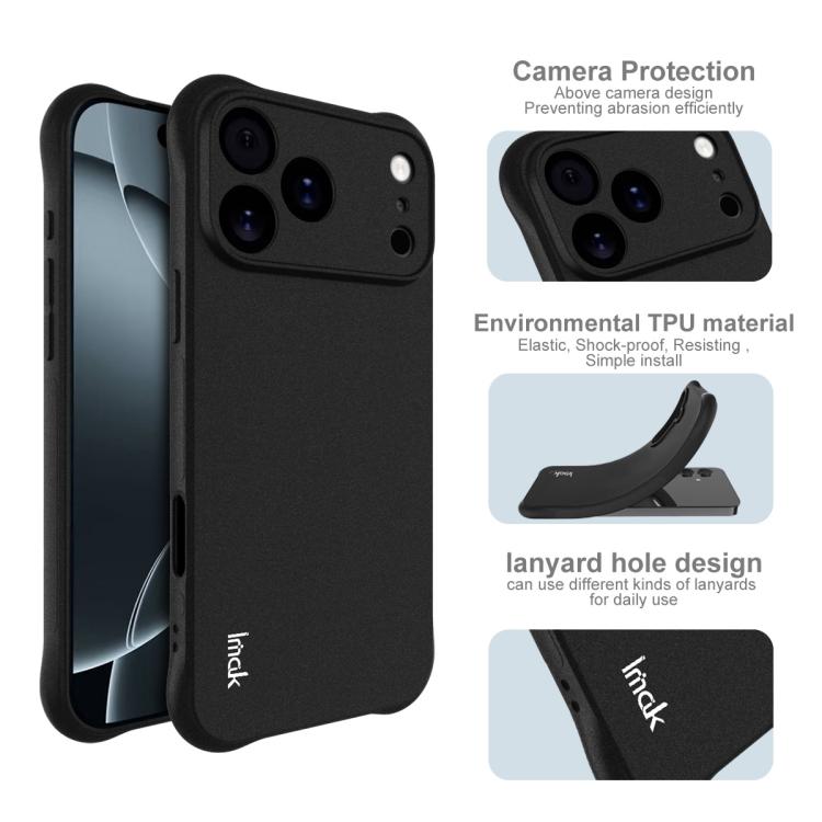 For iPhone 17 Pro Max imak Shockproof Airbag TPU Phone Case(Matte Black) - iPhone 17 Pro Max Cases by imak | Online Shopping UK | buy2fix