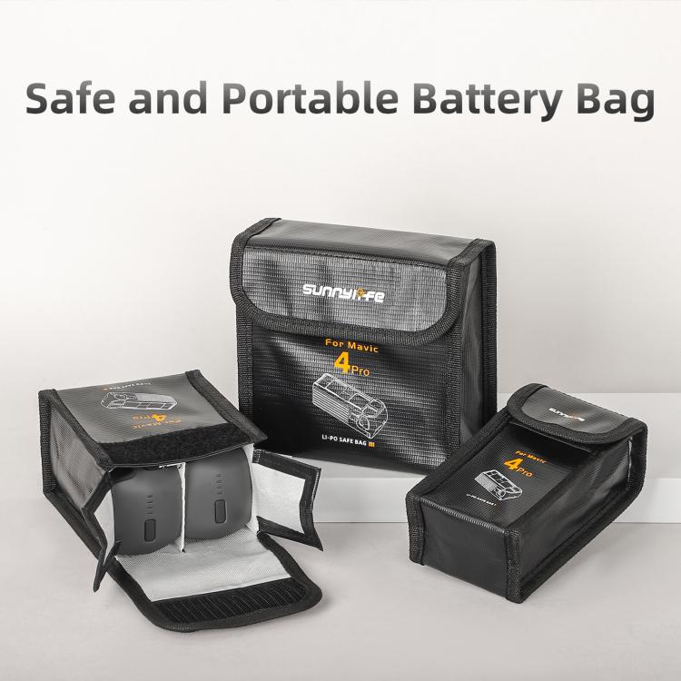 For DJI Mavic 4 Pro Sunnylife Battery Explosion-proof Safe Bag Protective Li-Po Safe Bag(For 3pcs Batteries) - Backpacks & Bags by Sunnylife | Online Shopping UK | buy2fix