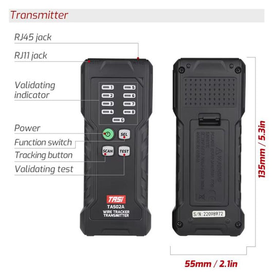 TASI TA502A Multi-function Anti-interference Network Cable Tester - Lan Cable and Tools by TASI | Online Shopping UK | buy2fix
