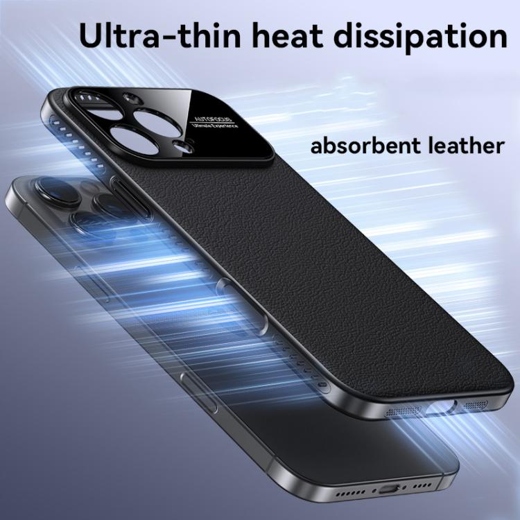 For iPhone Air Soft Armor Cooling Plain Leather Hybrid PC Phone Case(Red) - iPhone Air Cases by buy2fix | Online Shopping UK | buy2fix