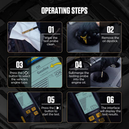 AUTOOL AS503 2.8 inch Backlit Display Car Engine Oil Tester Lubricating Oil Quality Analyzer(Black) - Electronic Test by buy2fix | Online Shopping UK | buy2fix