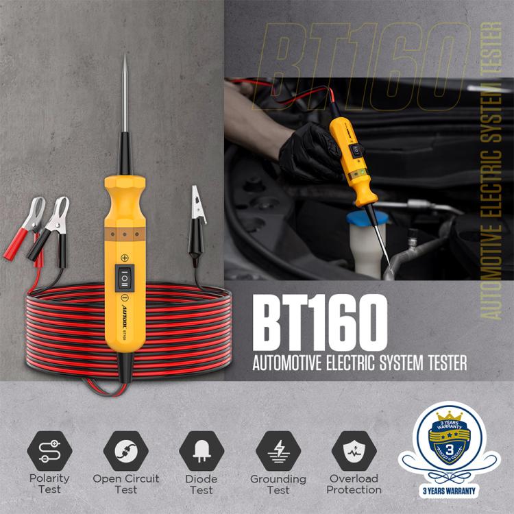 AUTOOL BT160 Car Multifunctional Electrical Circuit Tester Short Circuit Diagnostic Tool(Yellow) - Electronic Test by buy2fix | Online Shopping UK | buy2fix