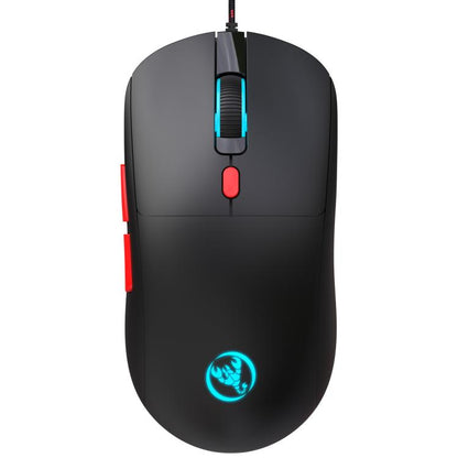 HXSJ X200 3600DPI Colorful Luminous Wired Mouse, Cable Length: 1.5m(Black) - Wired Mice by HXSJ | Online Shopping UK | buy2fix