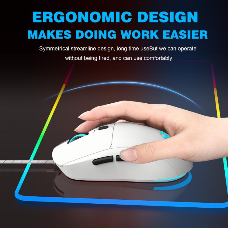 HXSJ X200 3600DPI Colorful Luminous Wired Mouse, Cable Length: 1.5m(White) - Wired Mice by HXSJ | Online Shopping UK | buy2fix