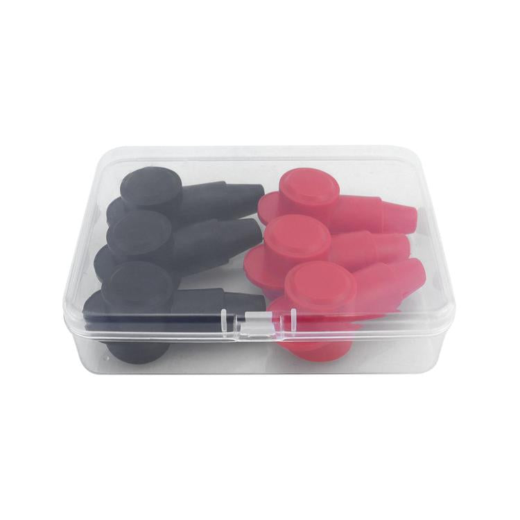 3 Pairs / Set Car Battery Pile Head PVC Protective Cover(Black + Red) - Booster Cable & Clip by buy2fix | Online Shopping UK | buy2fix