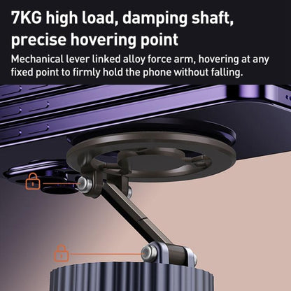 BDK101 Vacuum Adsorption Magnetic Folding Car Phone Holder(Silver) - Universal Car Holders by buy2fix | Online Shopping UK | buy2fix