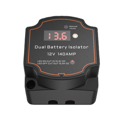 IP68 12V 140A Car Smart Dual Battery Isolation Controller with Digital Display Voltmeter, Type:7m Set - Relays by buy2fix | Online Shopping UK | buy2fix