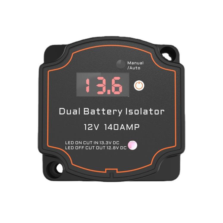 IP68 12V 140A Car Smart Dual Battery Isolation Controller with Digital Display Voltmeter, Type:3m Set - Relays by buy2fix | Online Shopping UK | buy2fix