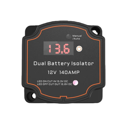 IP68 12V 140A Car Smart Dual Battery Isolation Controller with Digital Display Voltmeter, Type:3m Set - Relays by buy2fix | Online Shopping UK | buy2fix