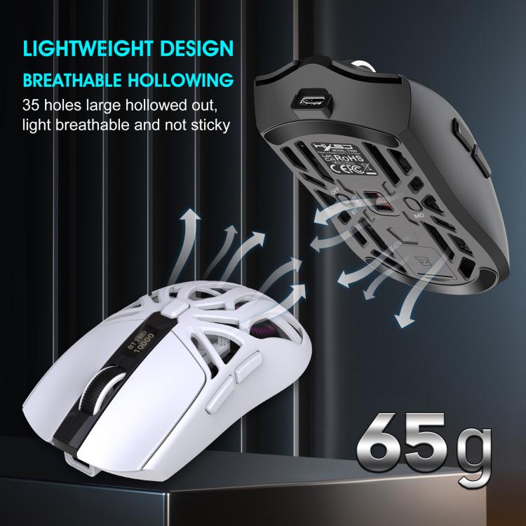 HXSJ T400 Tri-mode Rechargeable Wireless Mouse(Black) - Wireless Mice by HXSJ | Online Shopping UK | buy2fix