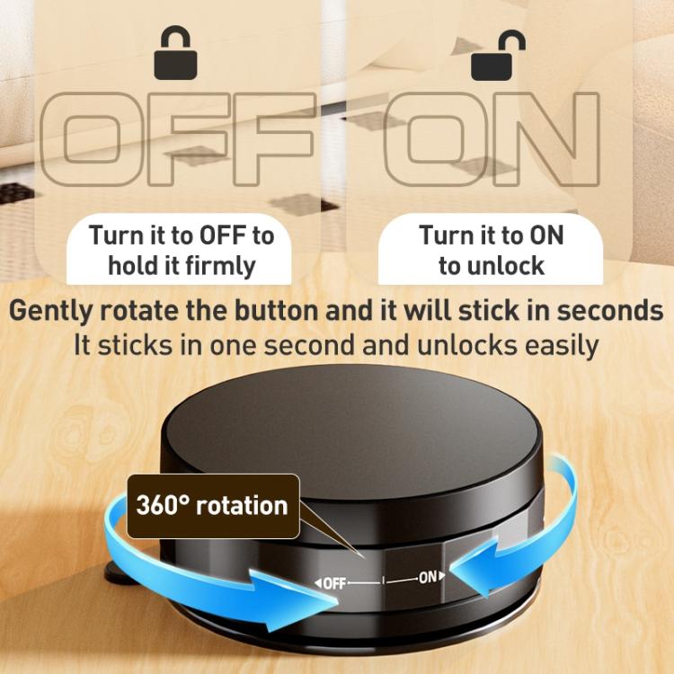 CCT31 Vacuum Adsorption Magnetic Car Phone Holder(Black) - Universal Car Holders by buy2fix | Online Shopping UK | buy2fix