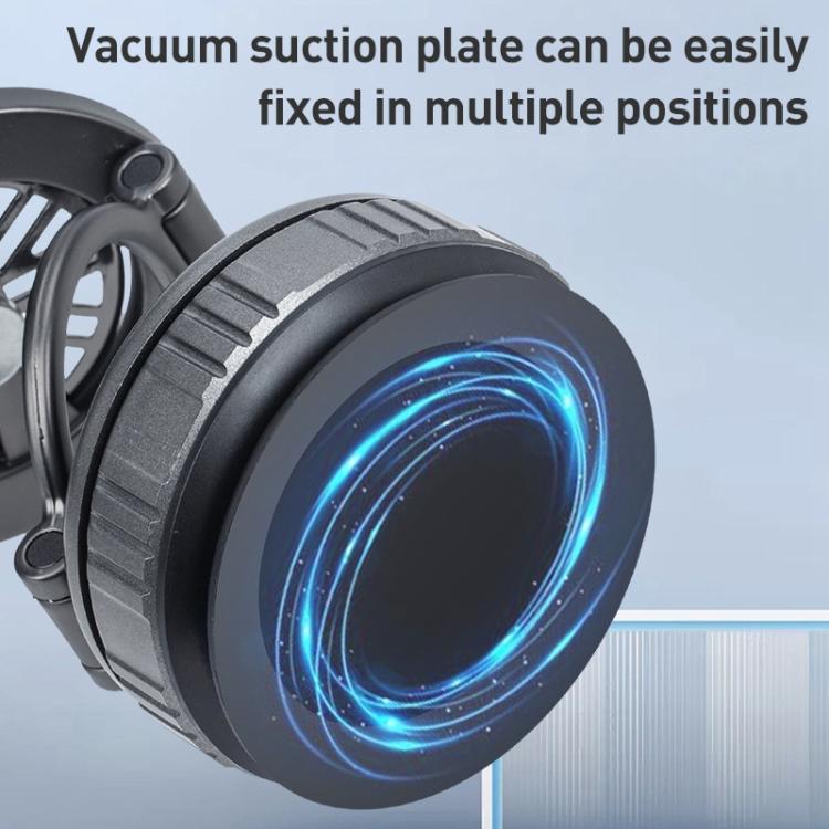 G511 Three-axis Folding Vacuum Adsorption Magnetic Car Phone Holder(Gun Metal) - Universal Car Holders by buy2fix | Online Shopping UK | buy2fix