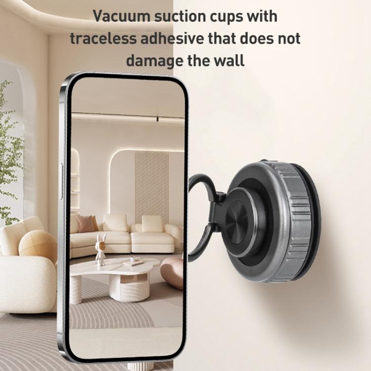 G511 Three-axis Folding Vacuum Adsorption Magnetic Car Phone Holder(Silver) - Universal Car Holders by buy2fix | Online Shopping UK | buy2fix