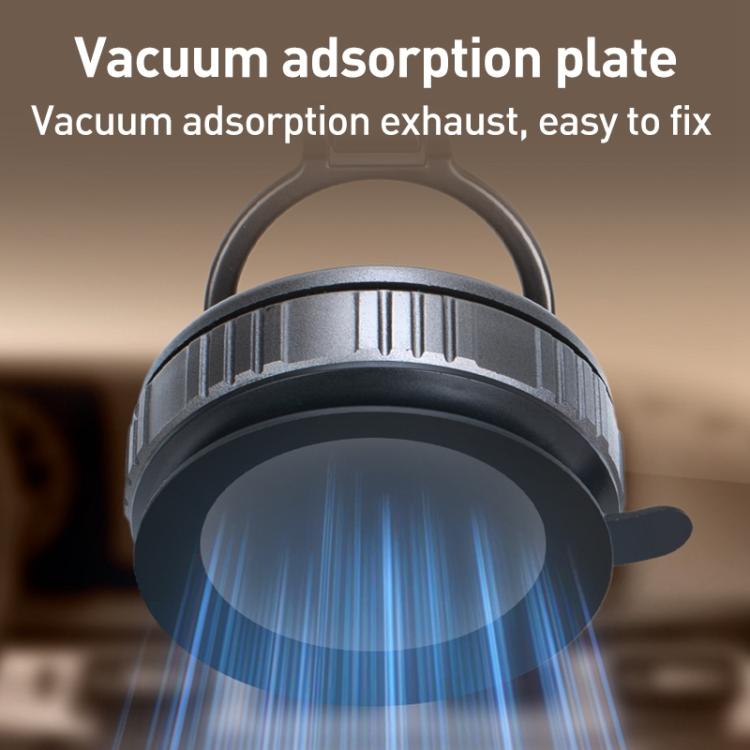 G512 Three-axis Folding Vacuum Adsorption Magnetic Car Phone Holder(Silver) - Universal Car Holders by buy2fix | Online Shopping UK | buy2fix