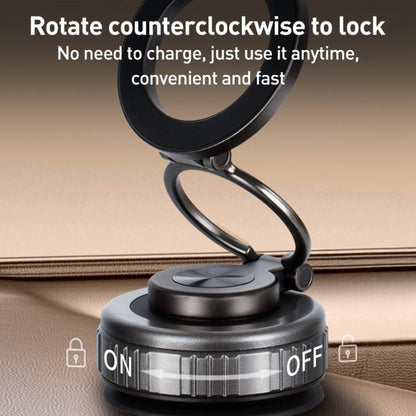 G512 Three-axis Folding Vacuum Adsorption Magnetic Car Phone Holder(Silver) - Universal Car Holders by buy2fix | Online Shopping UK | buy2fix