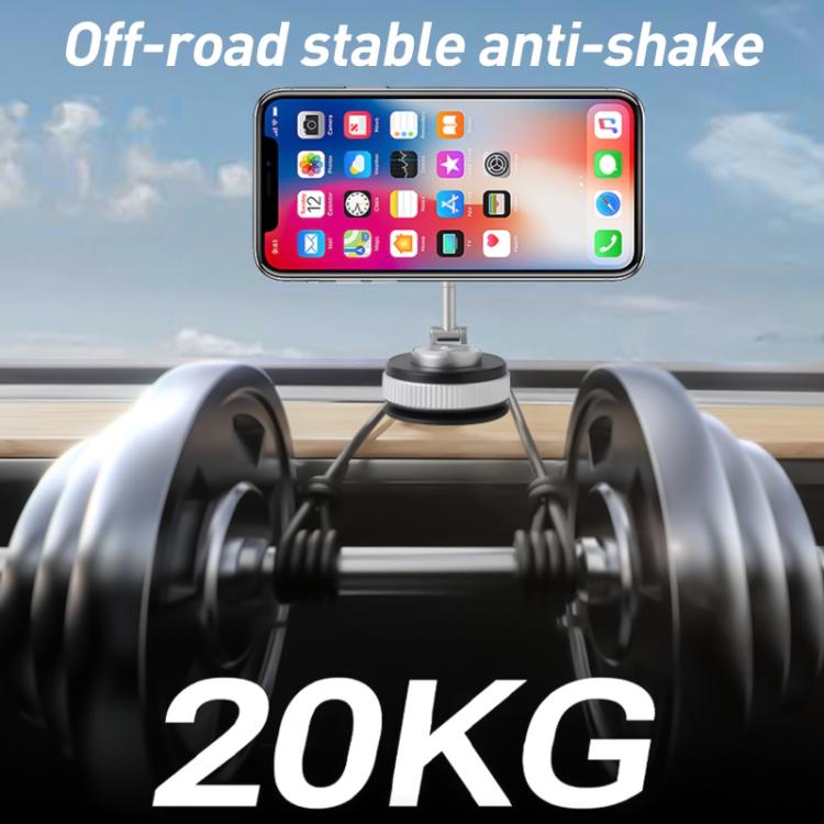 XZK104 2nd Generation Vacuum Adsorption Magnetic Folding Car Phone Holder(Gun Metal D Type) - Universal Car Holders by buy2fix | Online Shopping UK | buy2fix