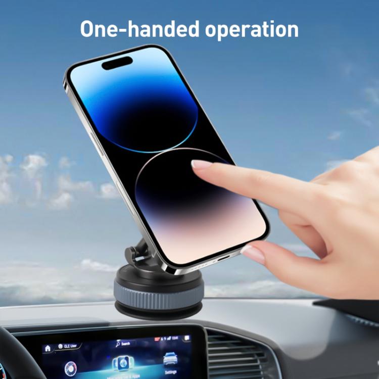 XZK104 2nd Generation Vacuum Adsorption Magnetic Folding Car Phone Holder(Gun Metal A Type) - Universal Car Holders by buy2fix | Online Shopping UK | buy2fix