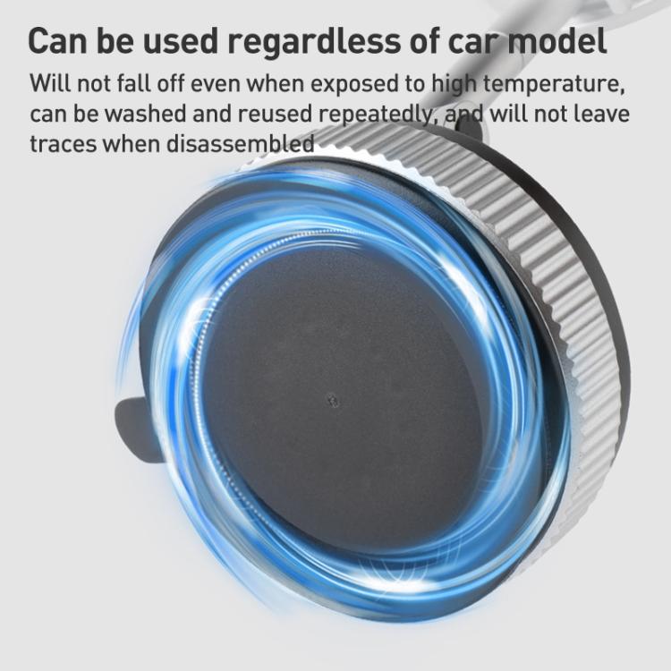 XZK104 2nd Generation Vacuum Adsorption Magnetic Folding Car Phone Holder(Gun Metal D Type) - Universal Car Holders by buy2fix | Online Shopping UK | buy2fix