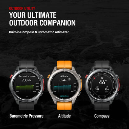 Zeblaze Stratos 4 Rugged Outdoor GPS Smart Watch 1.43 inch Screen 5 ATM & IP69K(Orange) - Smart Watches by Zeblaze | Online Shopping UK | buy2fix