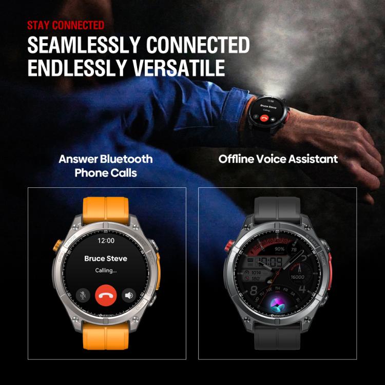 Zeblaze Stratos 4 Rugged Outdoor GPS Smart Watch 1.43 inch Screen 5 ATM & IP69K(Orange) - Smart Watches by Zeblaze | Online Shopping UK | buy2fix