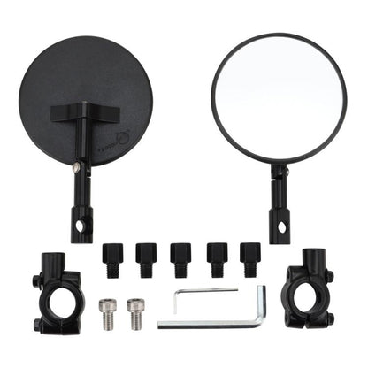 Universal ATV Round Foldable Rearview Mirror Reflective Mirror(Black) - Side Mirrors by buy2fix | Online Shopping UK | buy2fix