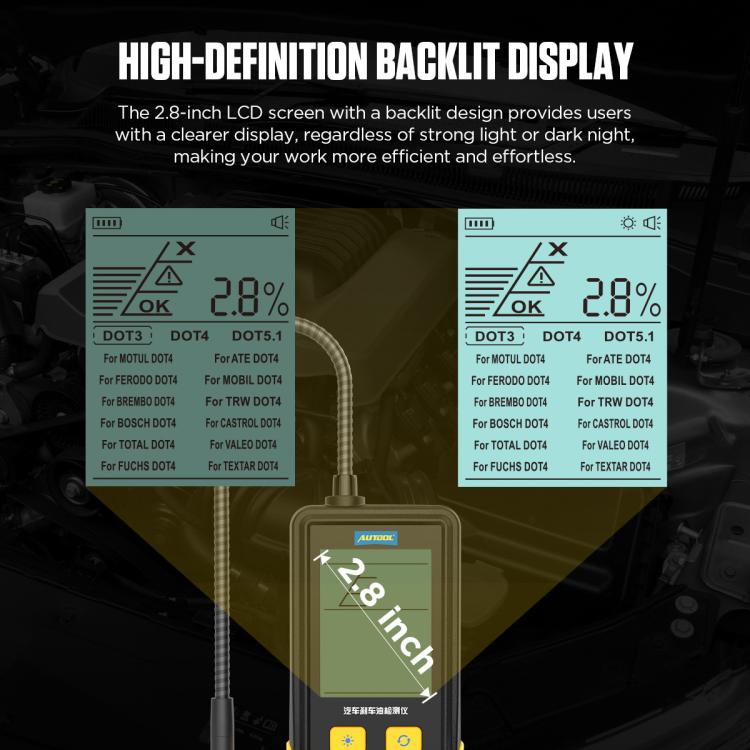 AUTOOL AS502 Digital Display Intelligent Car Brake Fluid Tester Water Content Testing(Black) - Electronic Test by buy2fix | Online Shopping UK | buy2fix