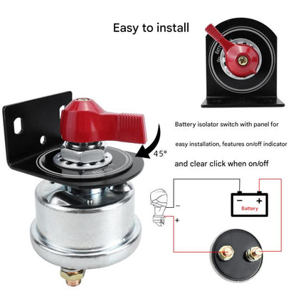 12-24V 200A High Current Battery Disconnect Switch with Bracket(Blue Handle) - Car Switches by buy2fix | Online Shopping UK | buy2fix