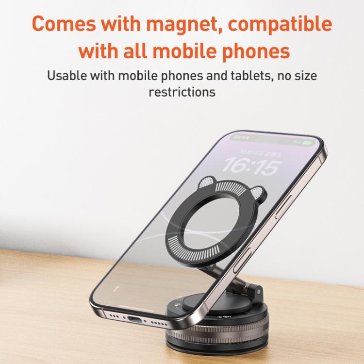 J33 Vacuum Adsorption Magnetic Car Phone Holder(White) - Universal Car Holders by buy2fix | Online Shopping UK | buy2fix