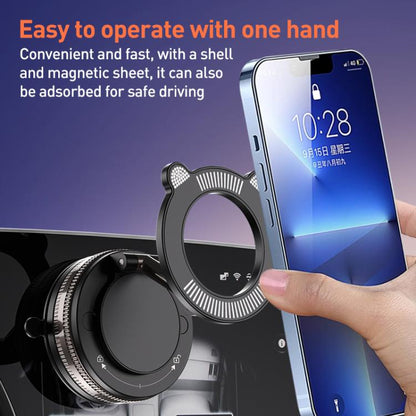 J33 Vacuum Adsorption Magnetic Car Phone Holder(Black) - Universal Car Holders by buy2fix | Online Shopping UK | buy2fix