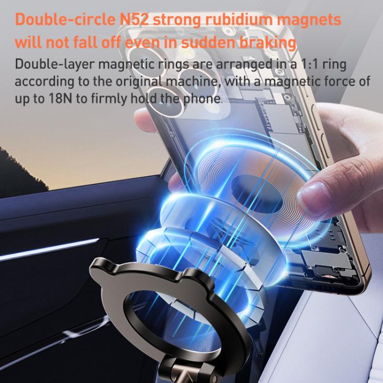 J33 Vacuum Adsorption Magnetic Car Phone Holder(White) - Universal Car Holders by buy2fix | Online Shopping UK | buy2fix